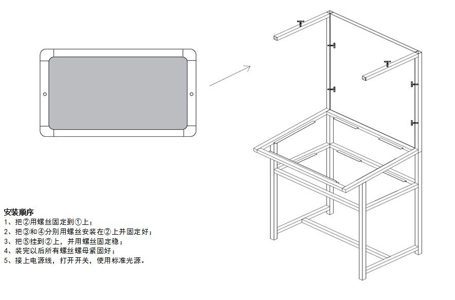 CC120(LED) 标准看样台 - 单光源,双光源,三光源 图2
