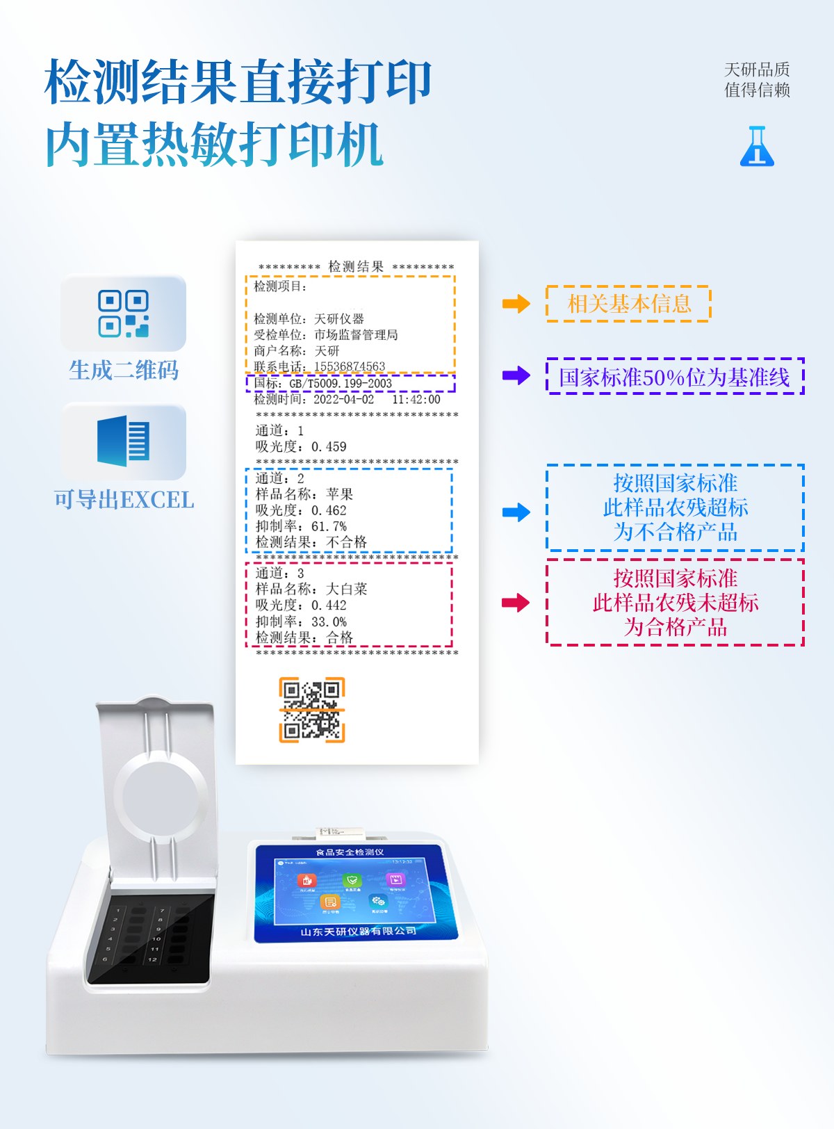 12项目食品安全检测仪