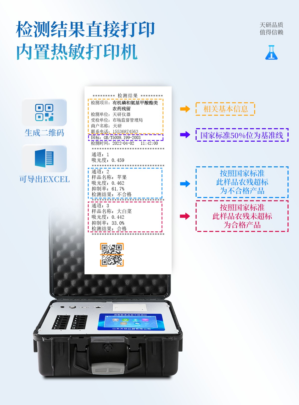 12通道便携式食品检测仪