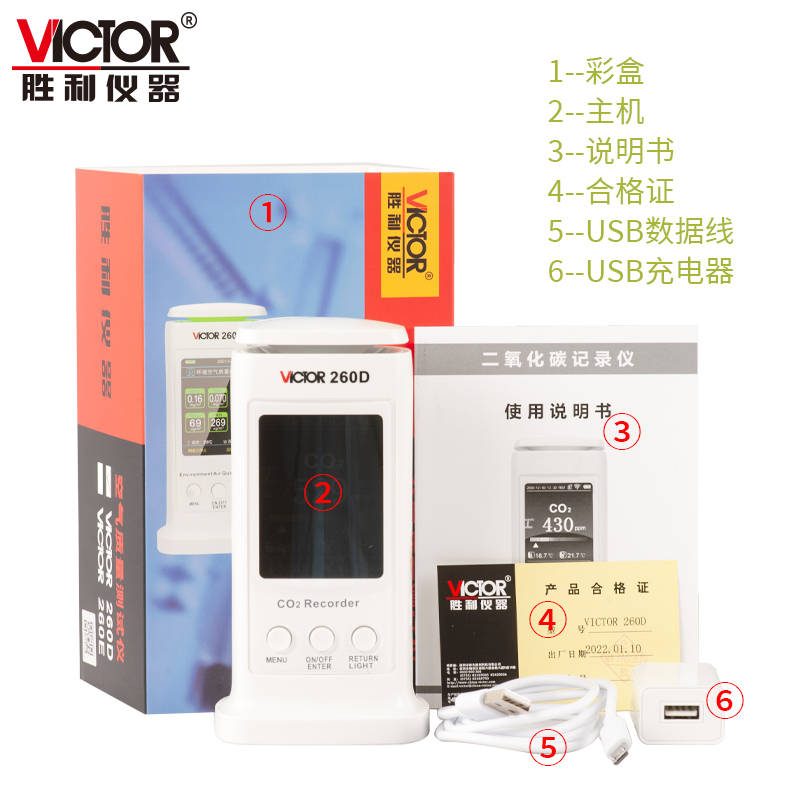 VICTOR 260D二氧化碳记录仪 图2
