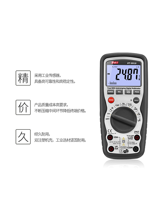 DT-9919 40000位专业防护型数字万用表 图3