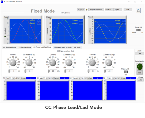 电脑图形化操作介面 SoftPanel Regenerative AC Load Function Model 61800 图3