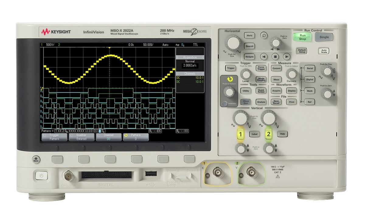 DSOX2012A 示波器：100 MHz，2 个模拟通道