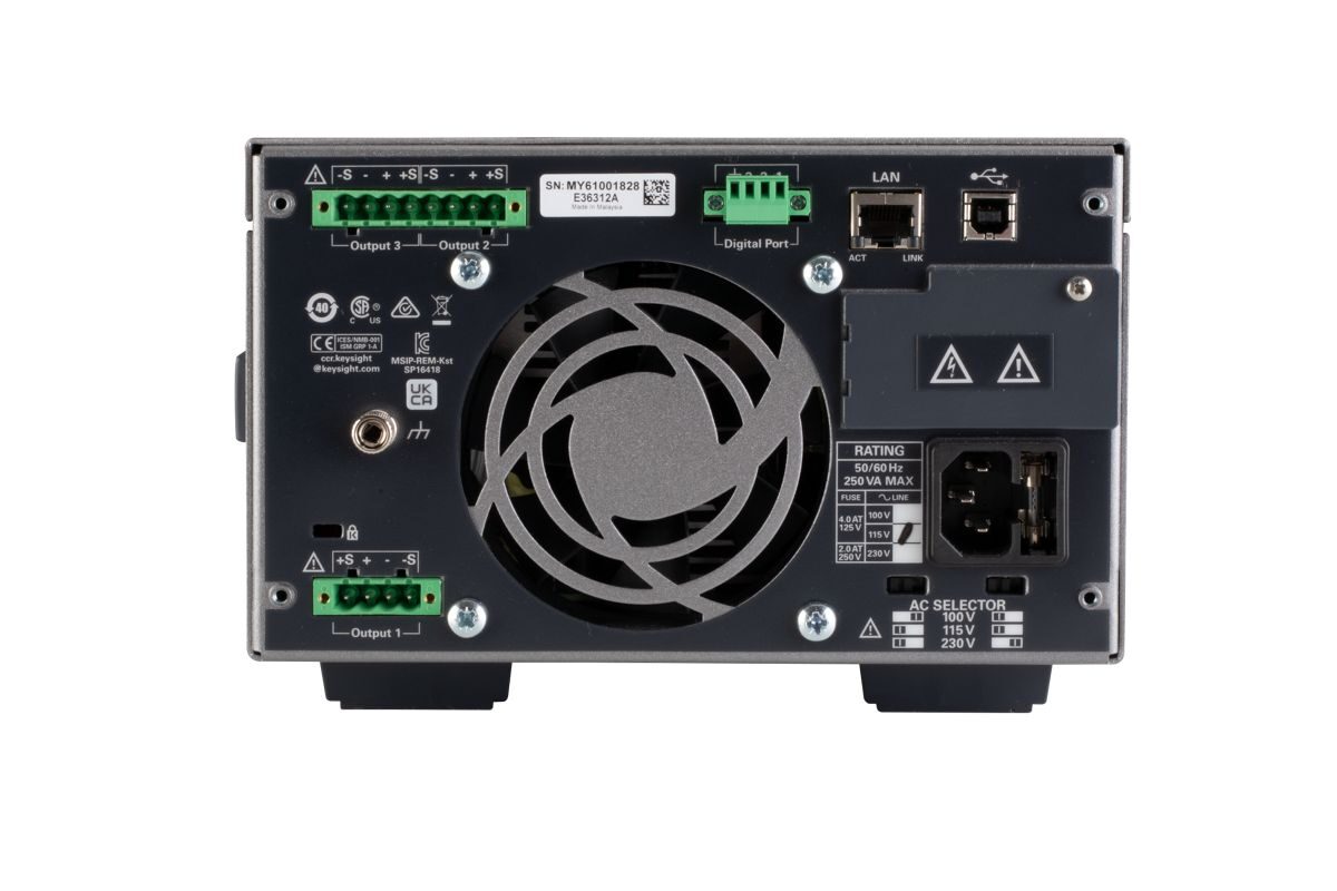 E36312A 80W 三路输出电源，6V，5A 和 2X 25V，1A 图4