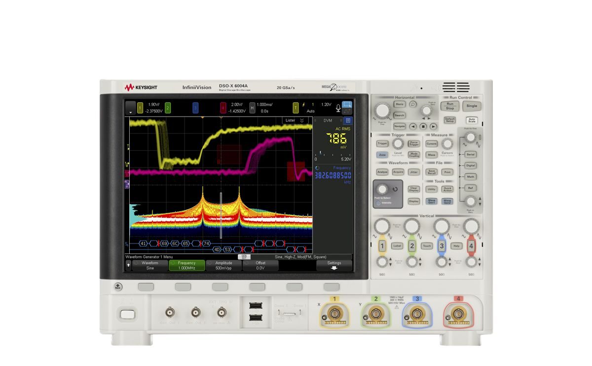 DSOX6004A 示波器：1 GHz - 6 GHz，4 个模拟通道