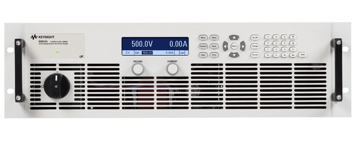 N8943A 自动量程调节直流电源，500 V，30 A，5000 W，400 VAC