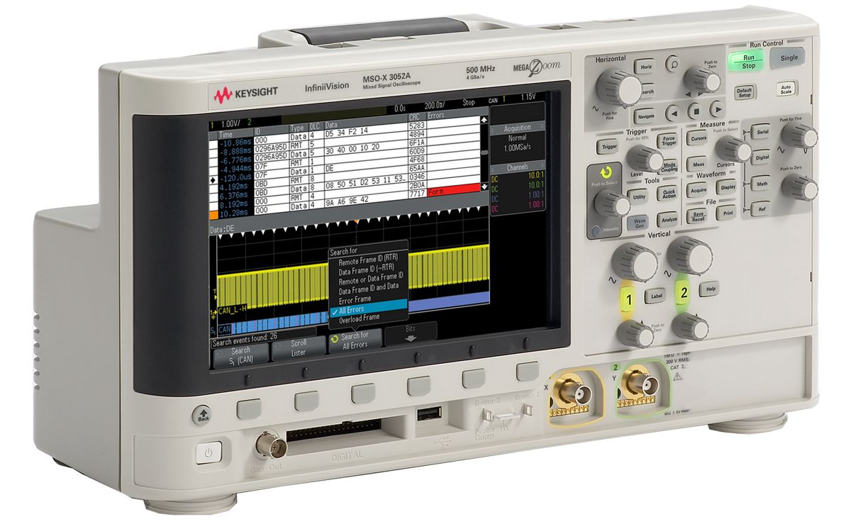 MSOX3052A 混合信号示波器：500 MHz，2 个模拟通道和 16 个数字通道 图2