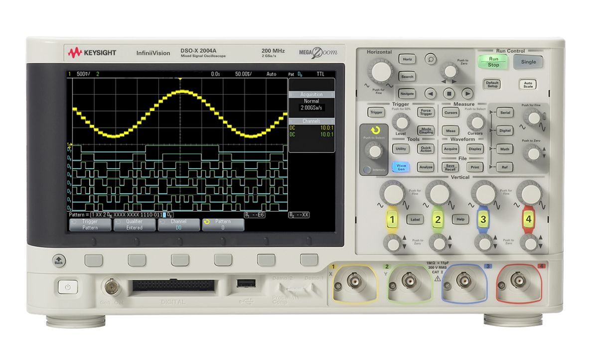DSOX2004A 示波器：70 MHz，4 个模拟通道