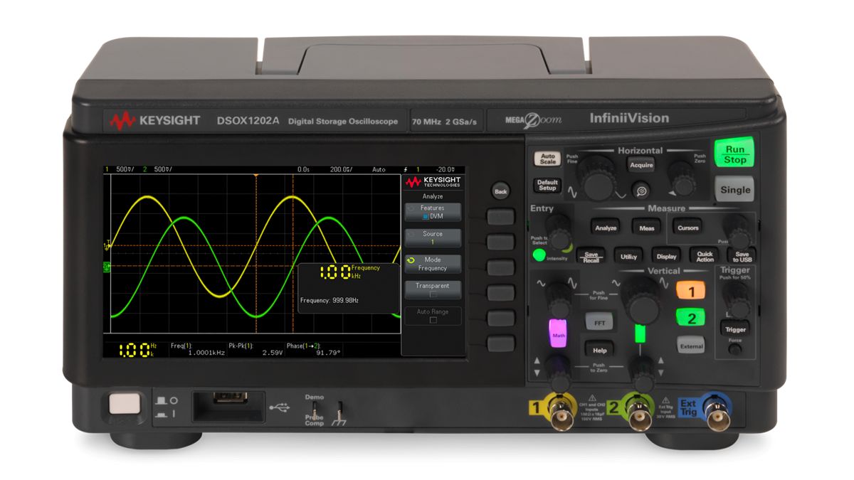 DSOX1202A 示波器：70/100/200 MHz，2 个模拟通道 图2