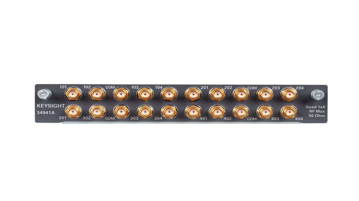 34941A 用于 34980A 的四路 1x4 50 Ω 3 GHz 多路复用器模块